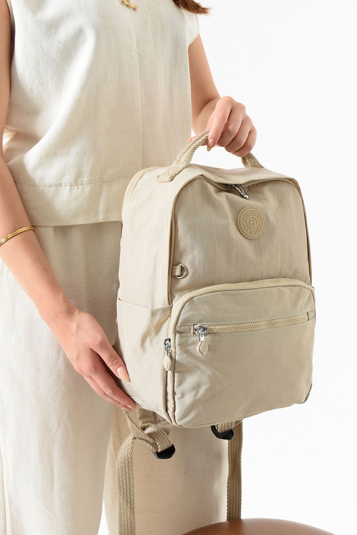 Just Polo Unisex Su geçirmez ithal krinkıl Kumaş Tablet Bölmeli Okul İş ve Seyahat Sırt Çantası KÖRÜKLÜ