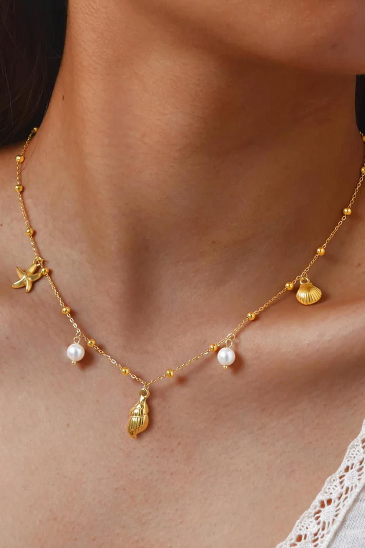 New Obsessions Deniz Charm Sallantılı Çelik Kolye