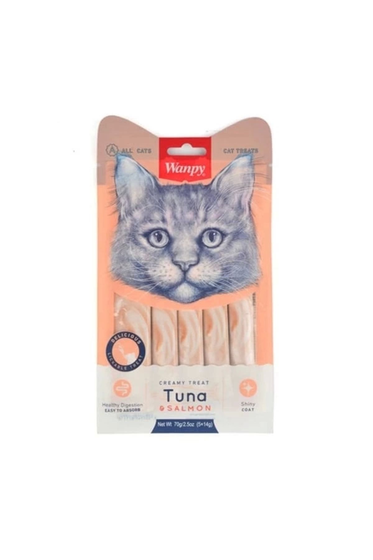 Generic Wanpy Ton Balıklı ve Somonlu Krema Kedi Ödülü 25x14 Gr
