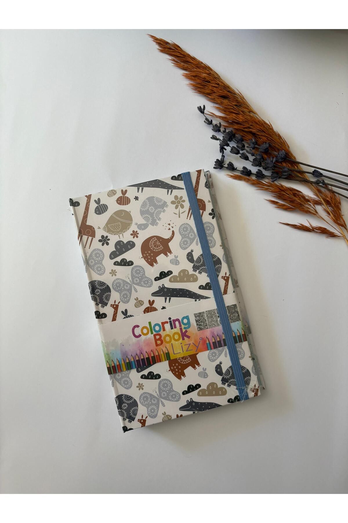 Adalinhome Atakids Lizy Kuru Boyalı Mandala Boyama Defteri | 19 x 11 cm | 40 Yaprak | 12 Renk Kuru Boya