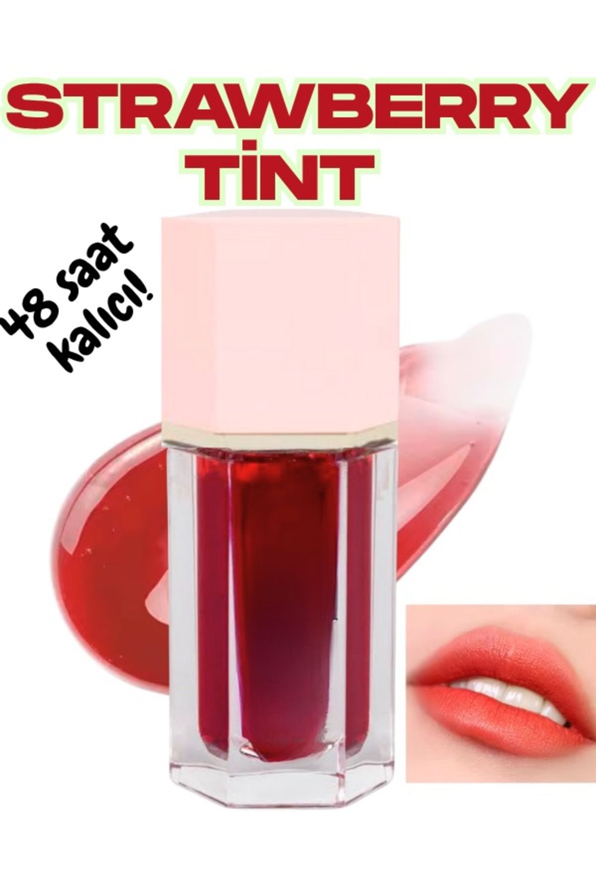 NUNUKO Cherry Tint 48 Saat Kalıcı Doğal Görünümlü Tint (Allık ve Ruj)
