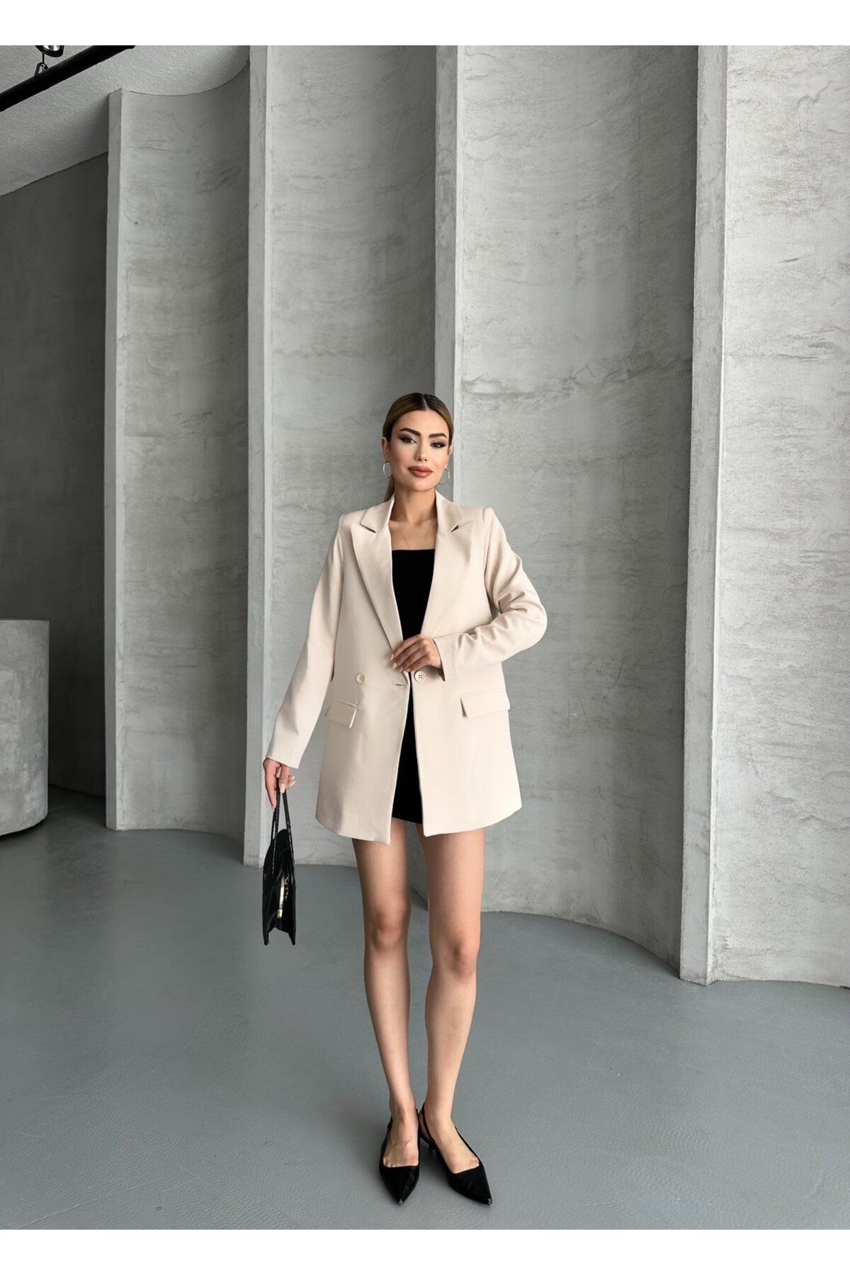Kirazgym Kadın Astarlı Blazer Ceket