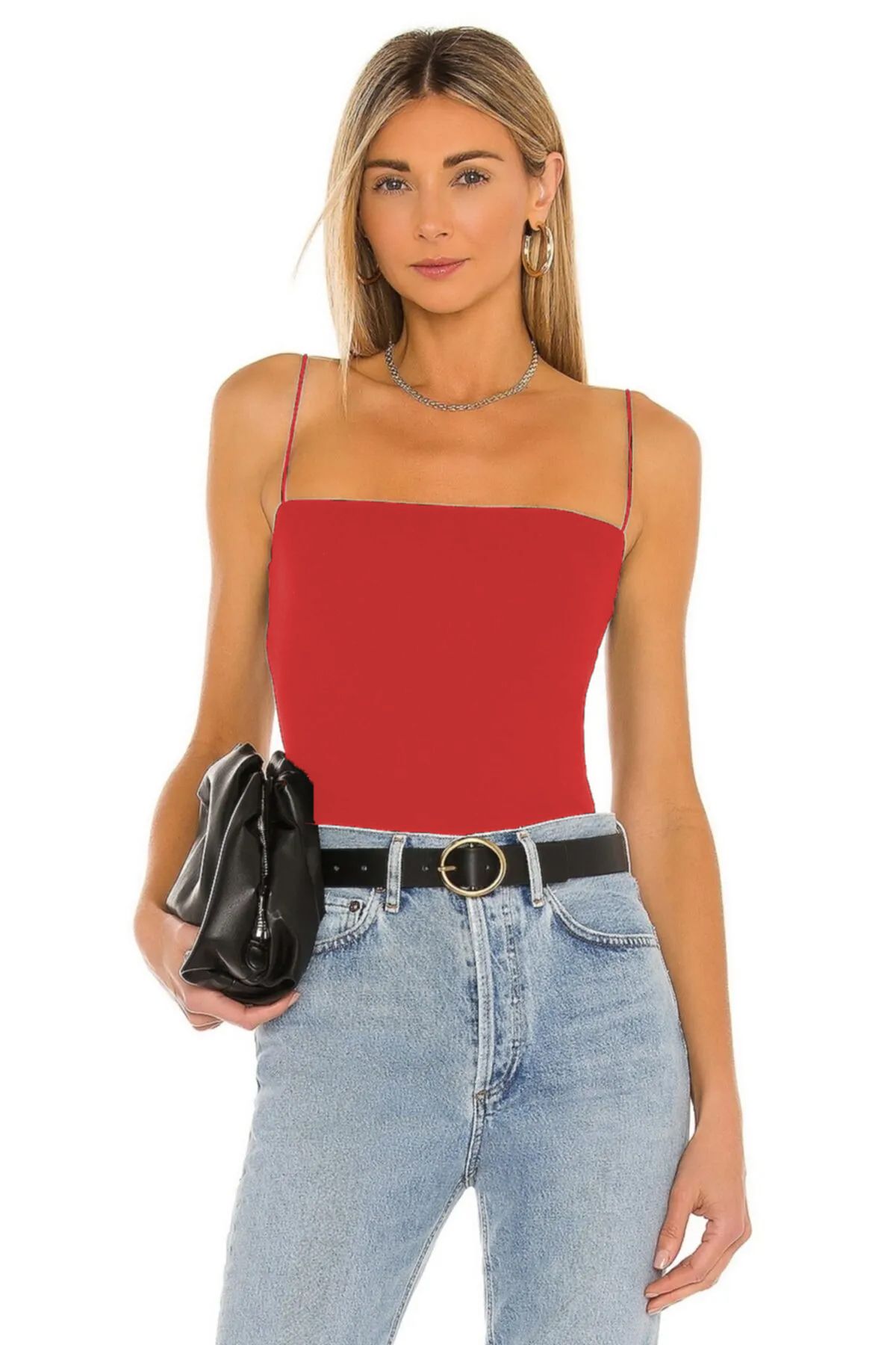 AFR CLOTHES KADIN ÇİFT KAT KUMAŞ JARSE İP ASKILI BLUZ