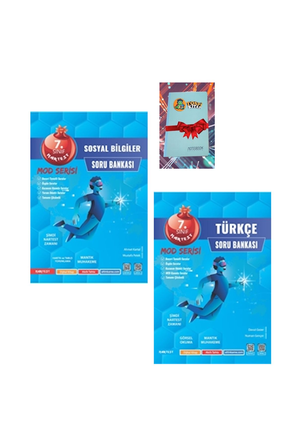 Nartest Yayınları 7. Sınıf Mod SOSYAL BİLGİLER + TÜRKÇE Soru Bankası ( NOT DEFTERİ HEDİYE)
