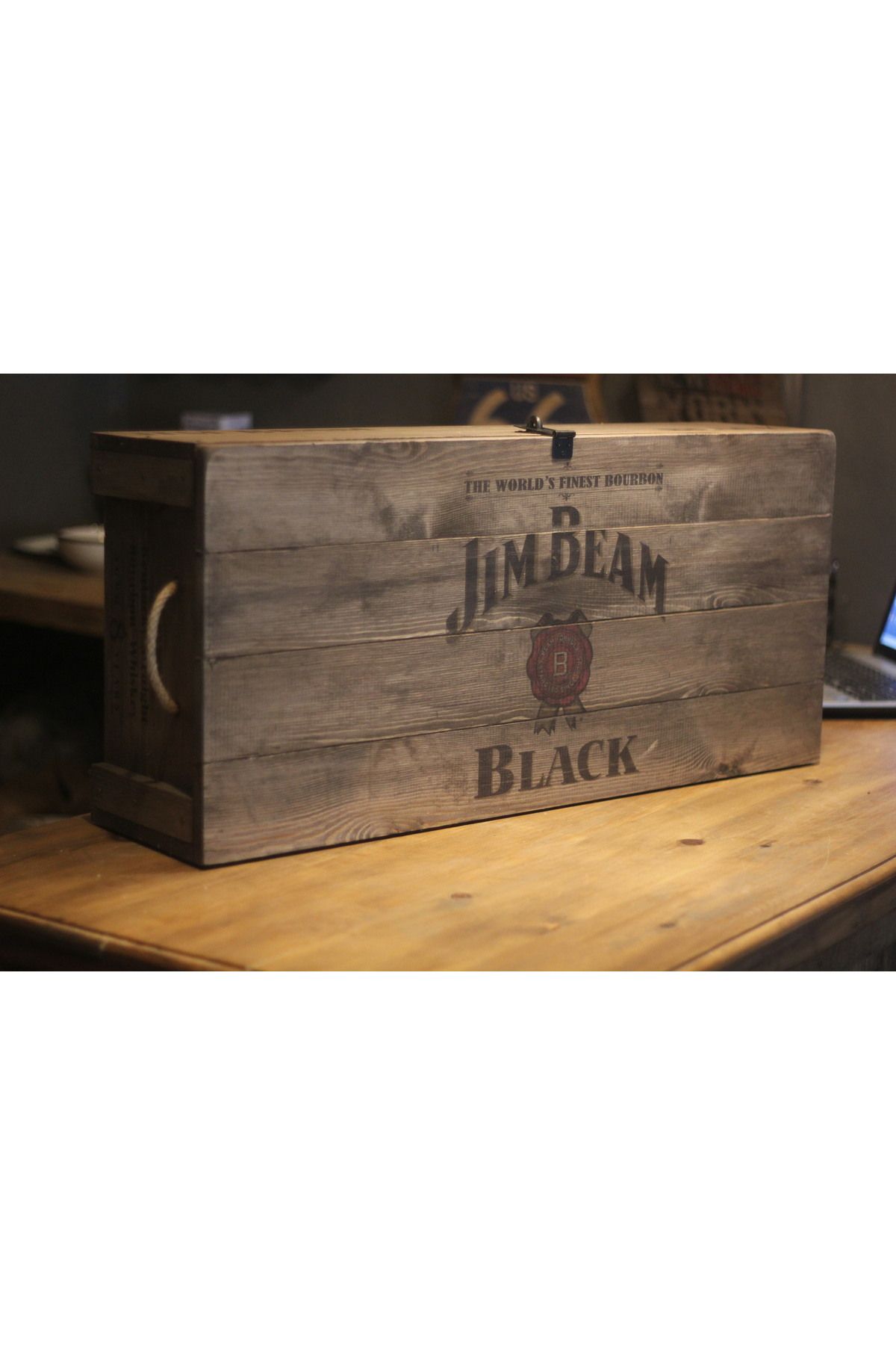 pratikolay JIM BEAM RETRO DEKORATİF DUVAR BARI (80x33x18cm)