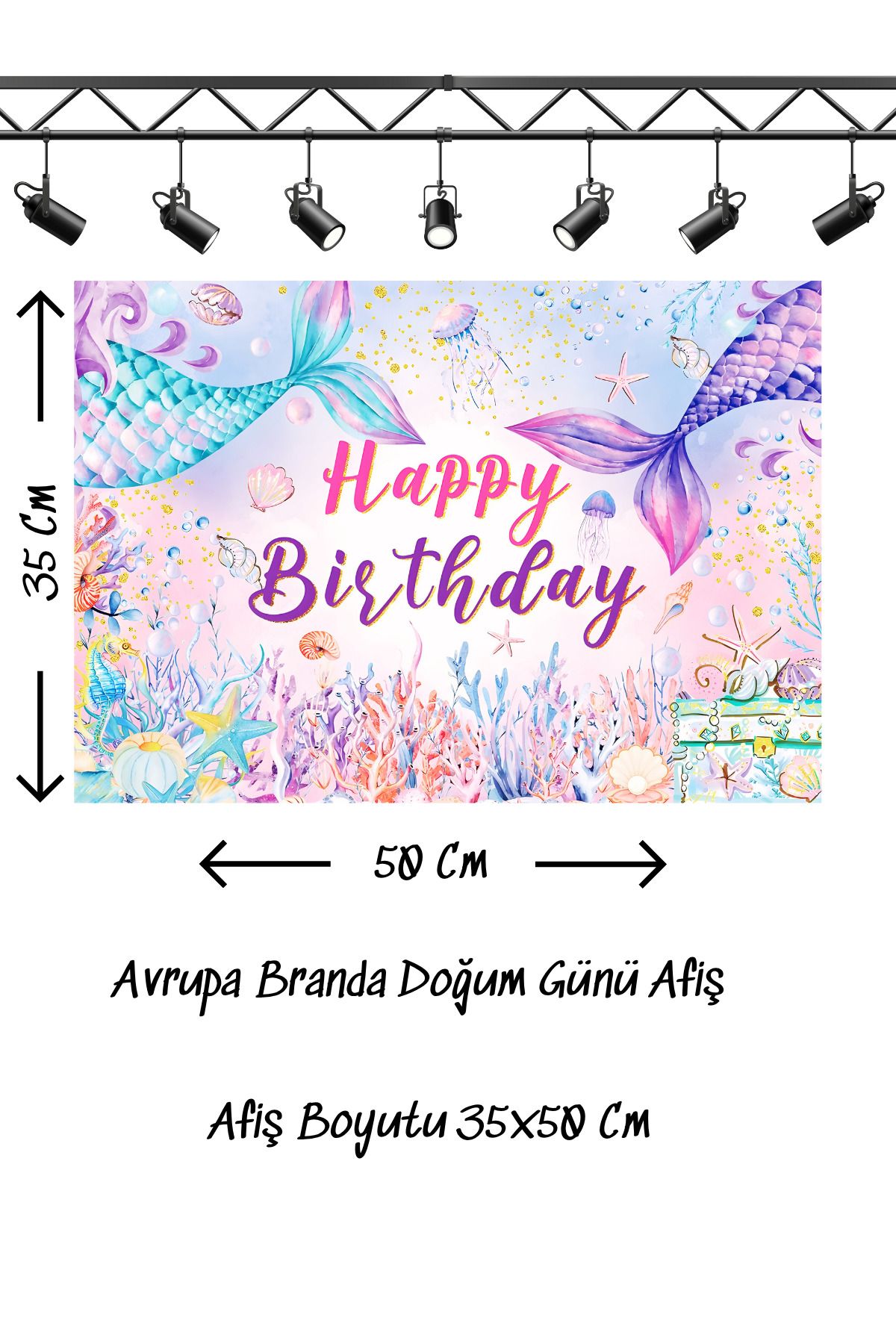 snowparty Doğum Günü Afişi Poster Avrupa Branda 35x50 Cm