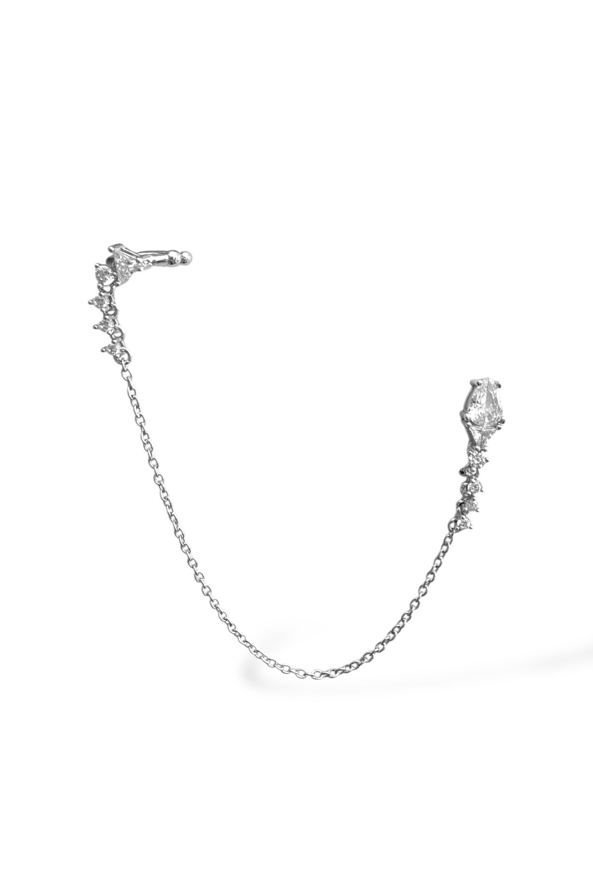Saras Jewels Snake Zincirli Küpe