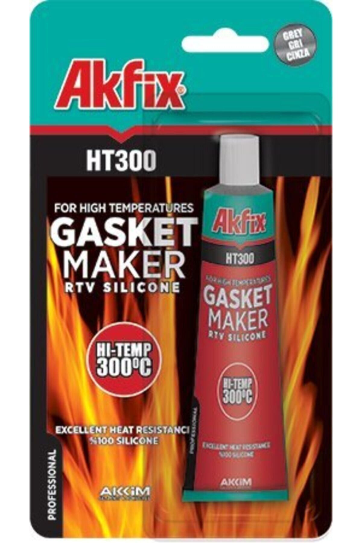 fiba teknik Akfıx Yüksek Isı Sılıkonu Rtv Kırmızı Sılıkon 50ml - Süper Güçlü Yapıştırıcı