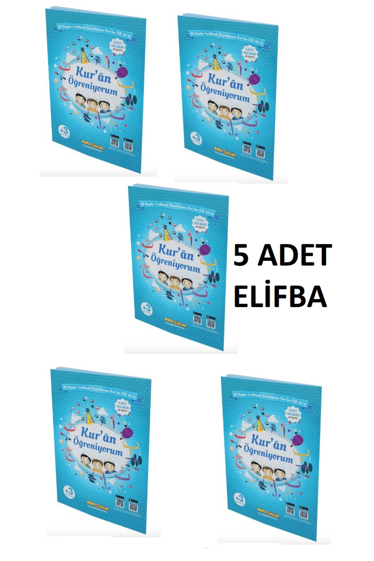 Ayfa Basın Yayın 5 Adet. Tecvidli Kuran Öğreniyorum Elifba.