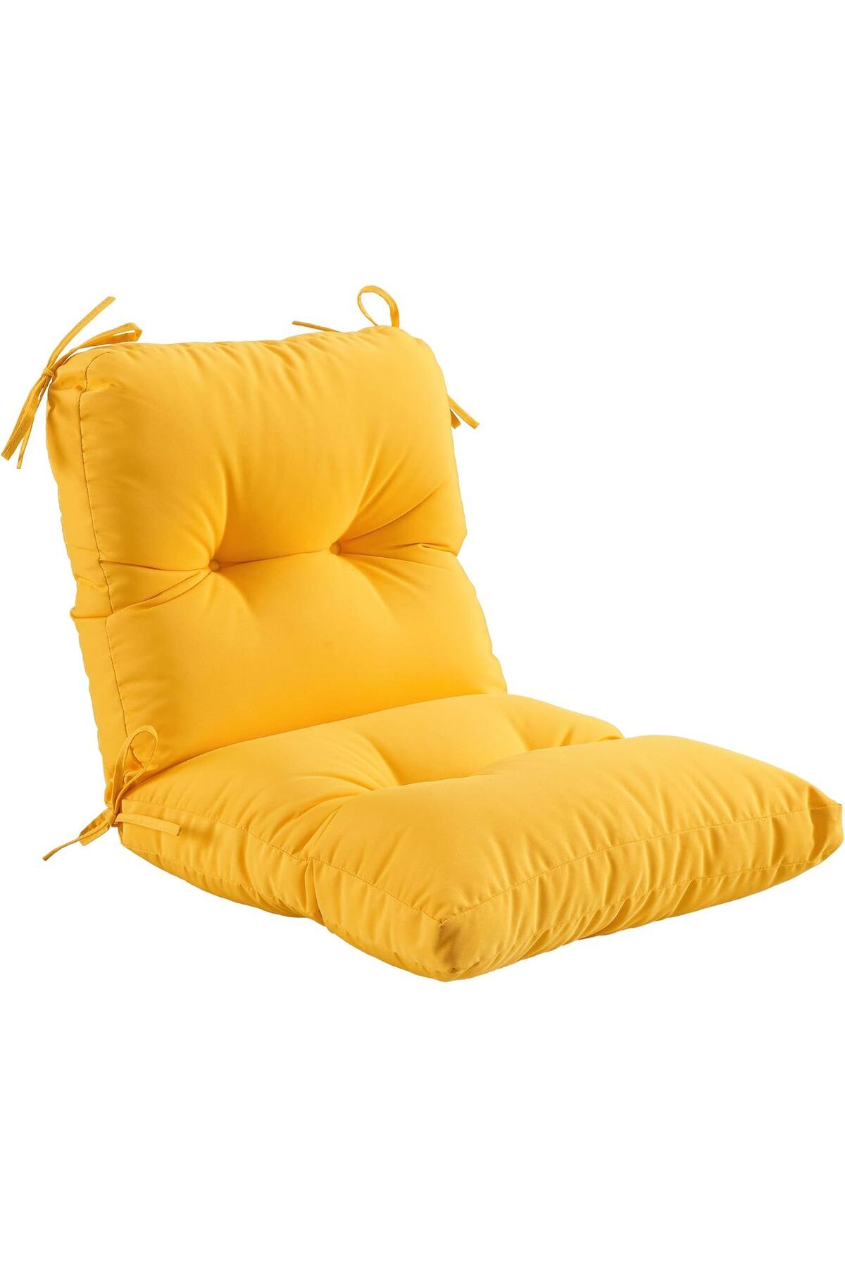puffiber Pofidik Arkalıklı Balkon Sandalye Minderi Özel Dikişli Bağcıklı 43x88 Cm