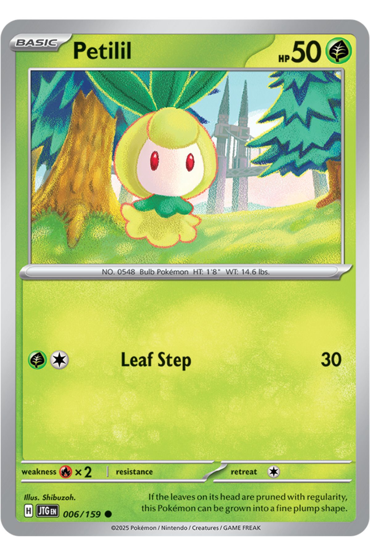Pokemon TCG Pokemon Journey Together Petilil Orijinal Pokemon Kartı