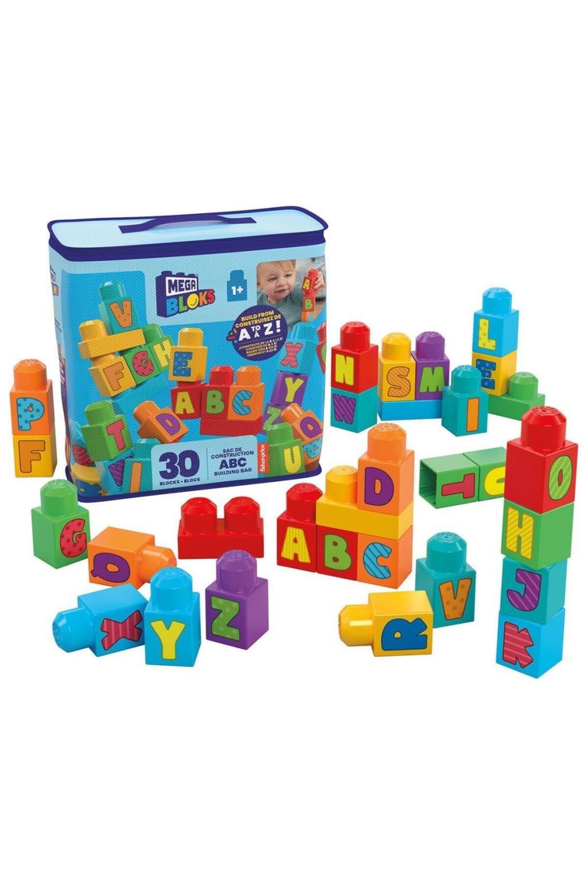 NW NessiWorld Nessiworld HRR60 Mega Bloks Alfabeli Blok Çantası 30 parça +1 yaş