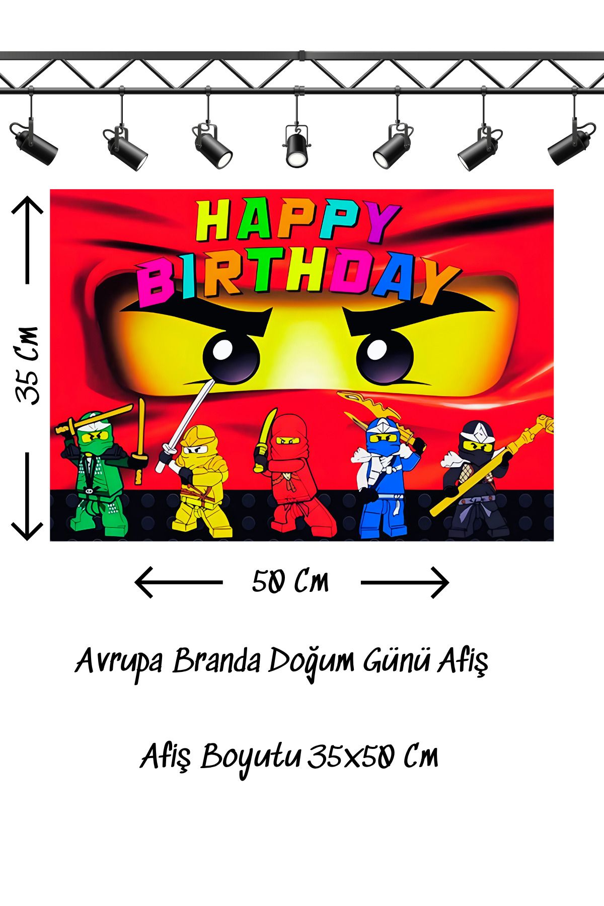 snowparty Doğum Günü Afişi Poster Avrupa Branda 35x50 Cm