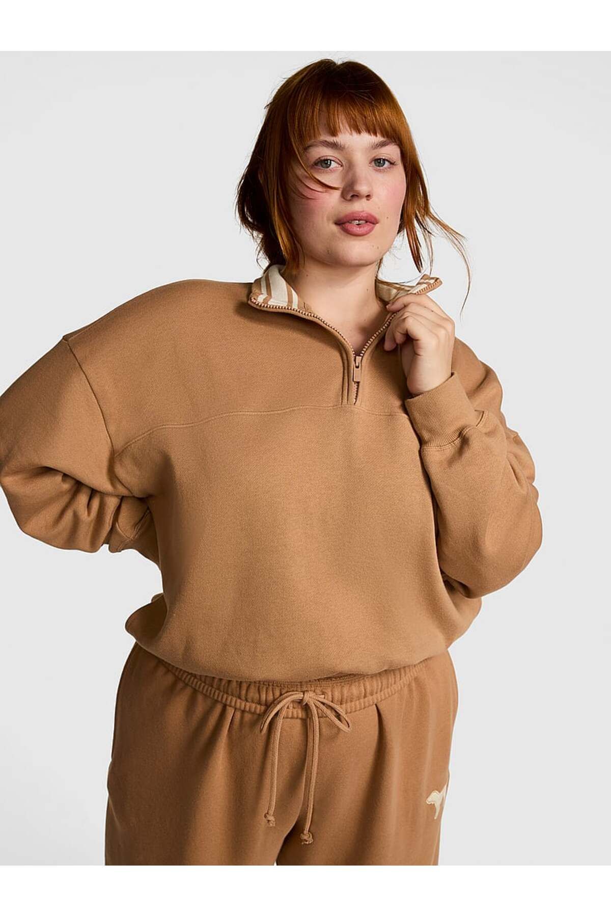 PINK Ivy Polar Yarım Fermuarlı Sweatshirt