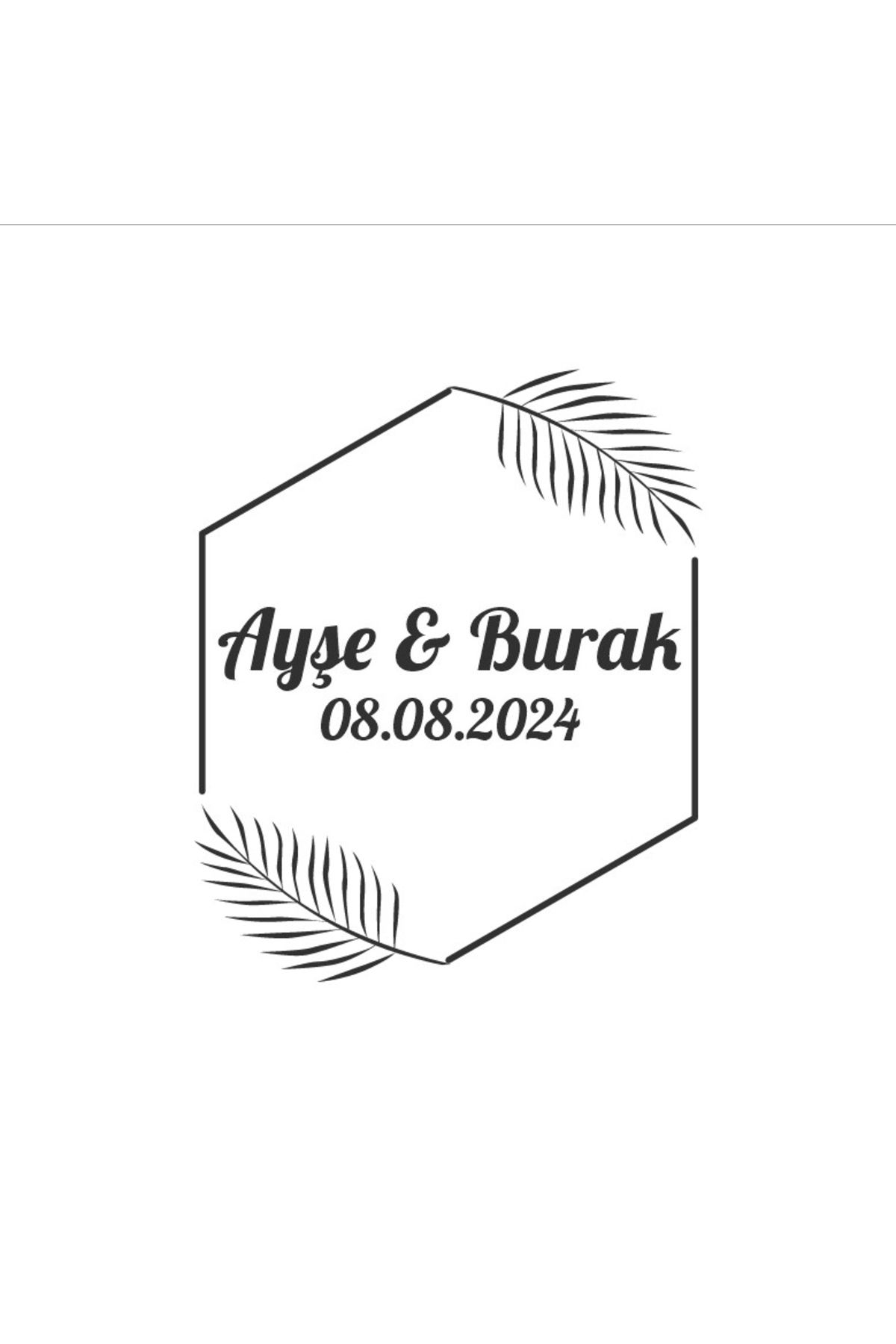 Reysa Tasarım Kış Meyveli Dikdörtgen Etiket Kına Nişan Düğün 3x3 cm özel etiket / 50 adet sticker