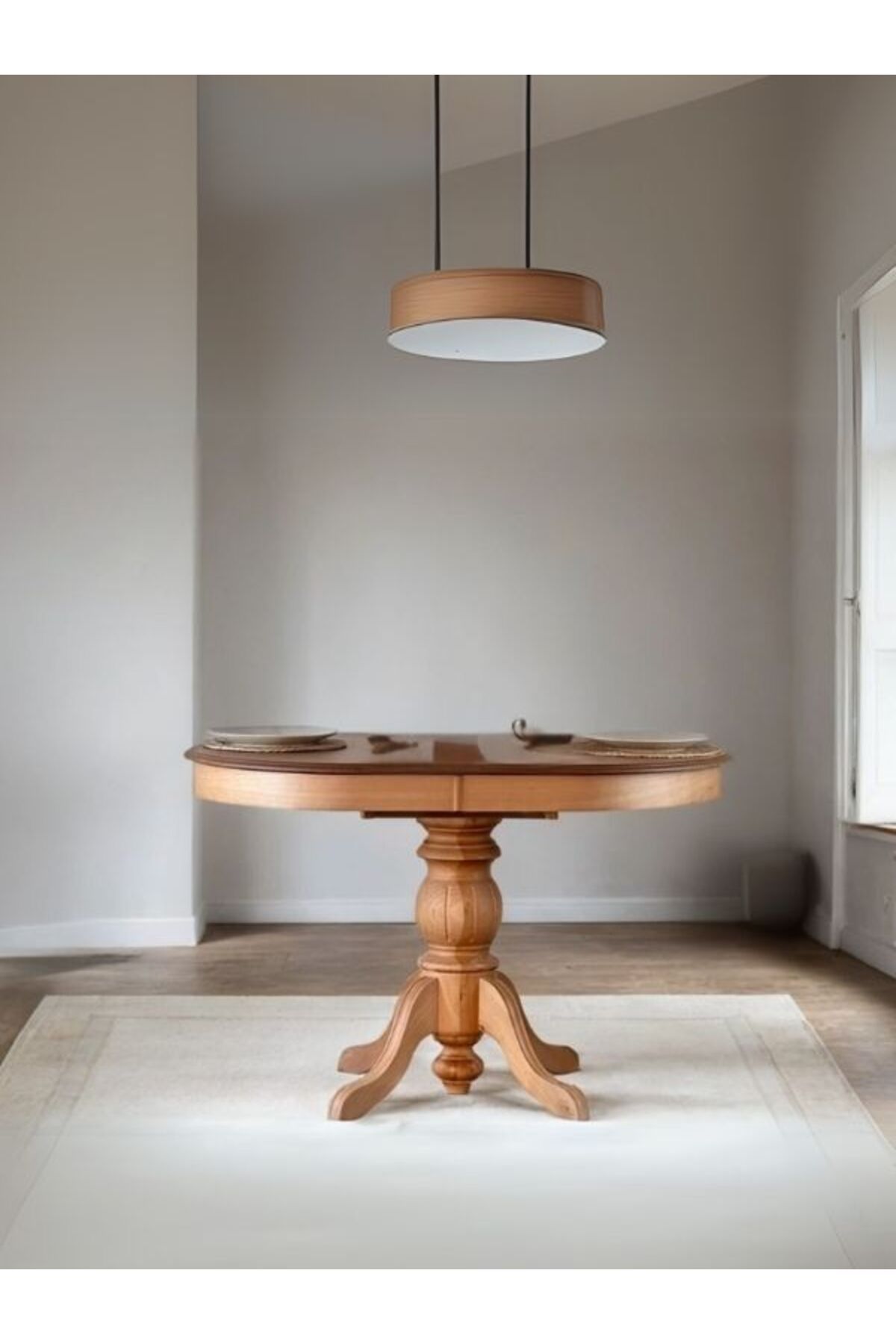 Gazzini Furniture Rika Baba Ayak Oval Açılır Masa 80x120