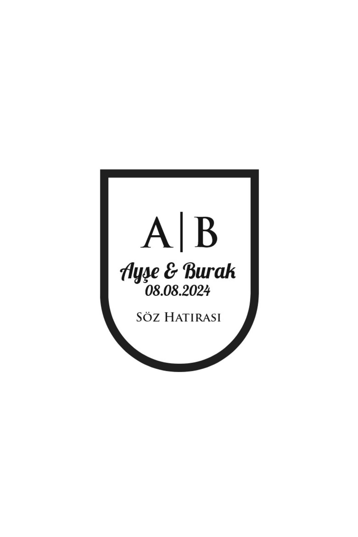 Reysa Tasarım Yuvarlak Alt Kalkan Mühür Kına Nişan Düğün 3x3 cm özel etiket / 50 adet sticker