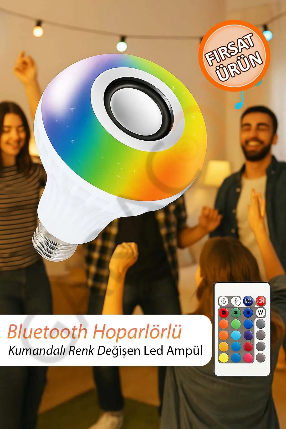 byzm HOPARLÖRLÜ BT BAĞLANTILI RGB LAMBA