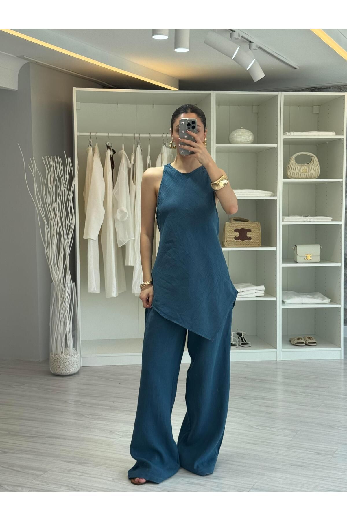 LUUNA STORE SIFIR KOLLU BLUZLU TAKIM