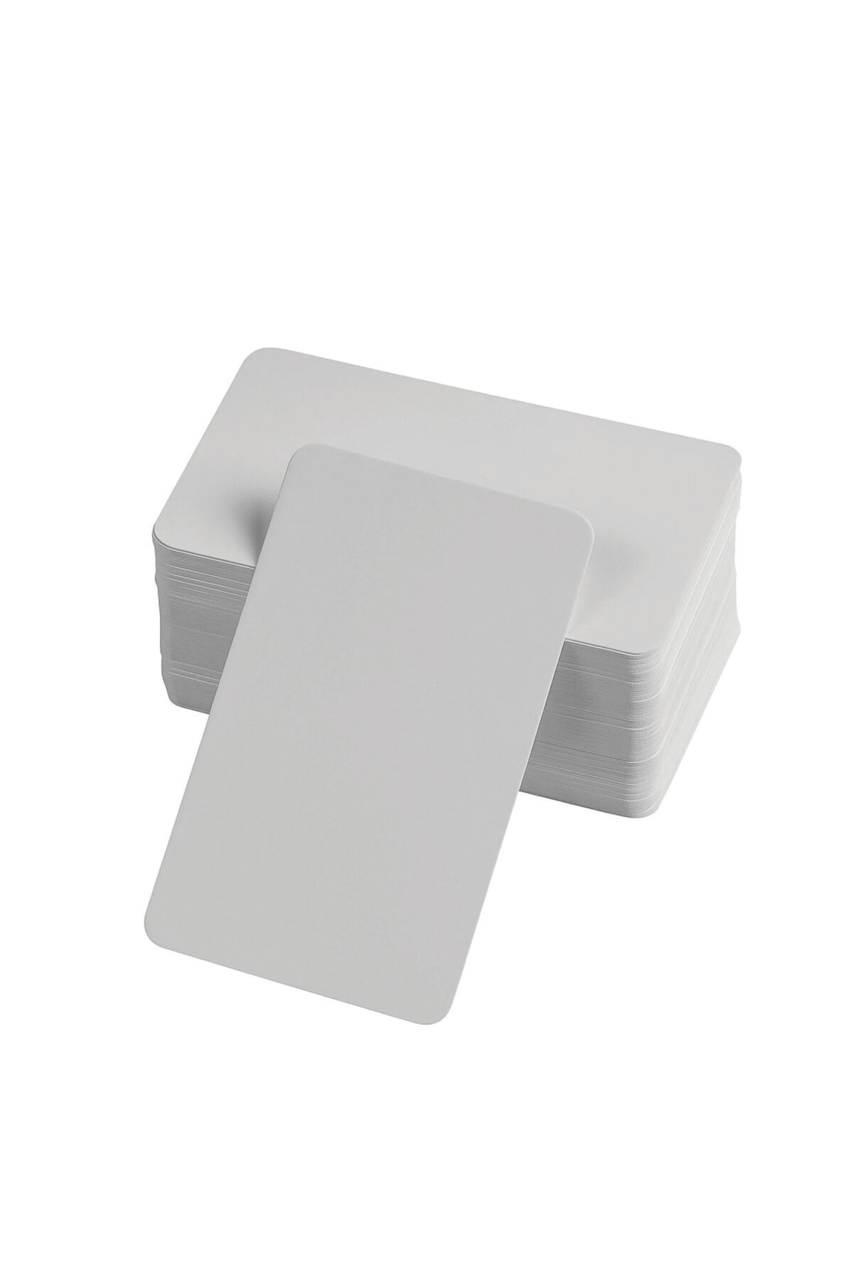 civilsepetim Boş Kelime Kartları 5x8 cm - 50 Adet Oval Kenarlı | Tabu & Not Kartları - Beyaz