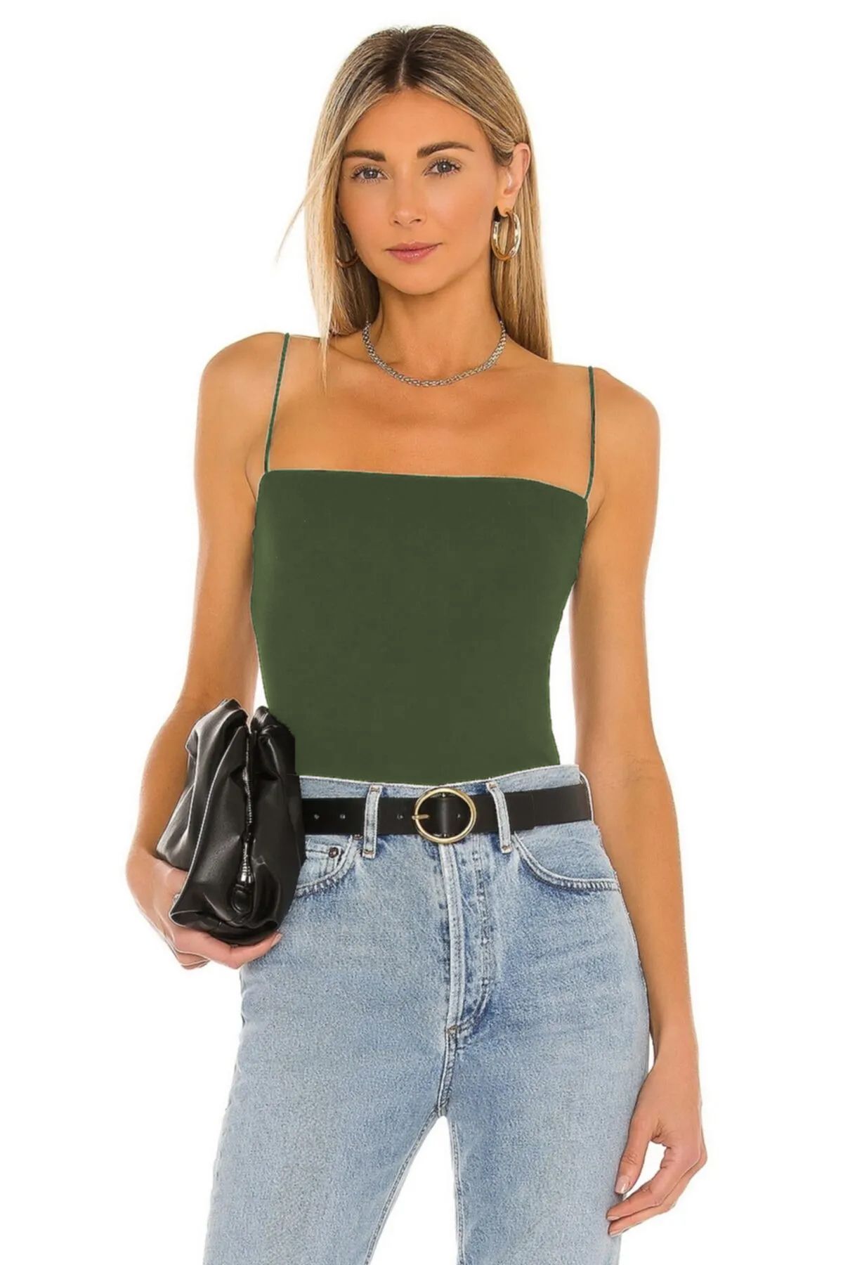 AFR CLOTHES KADIN ÇİFT KAT KUMAŞ JARSE İP ASKILI BLUZ