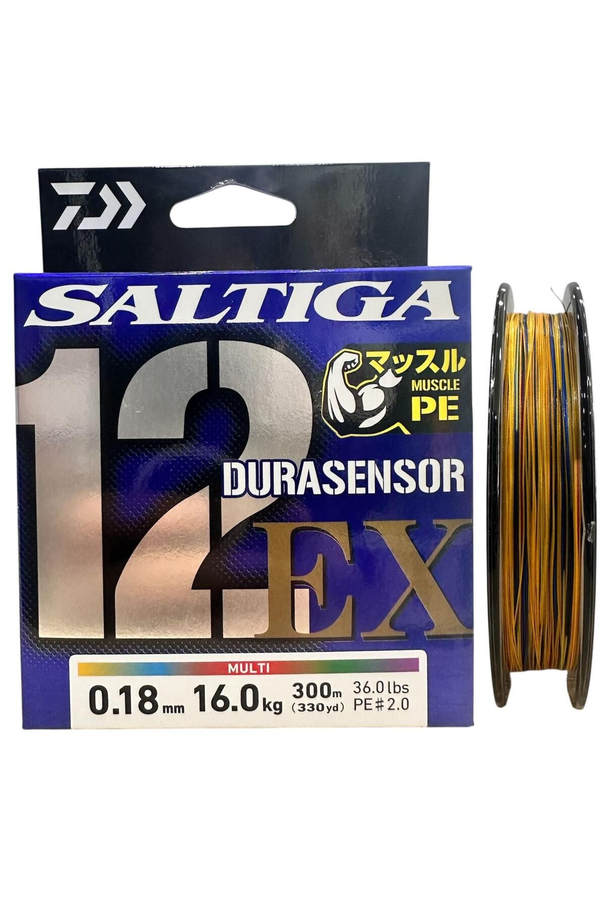 daiwa Saltiga Dura 12 Braid 2.0PE 0.18mm 300m Multi Color İp Misina