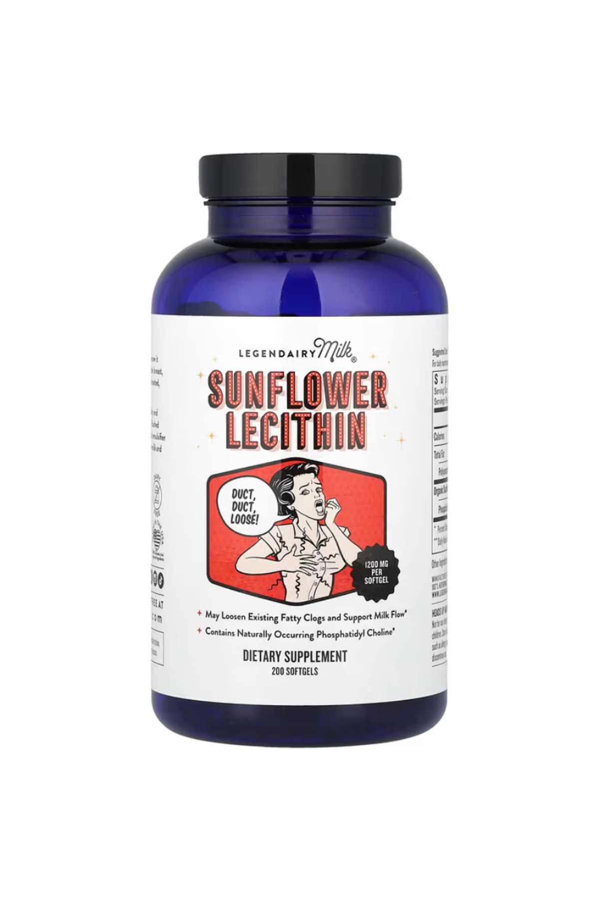 Legendairy Milk , Sunflower Lecithin, 1,200 mg, 200 Softgels