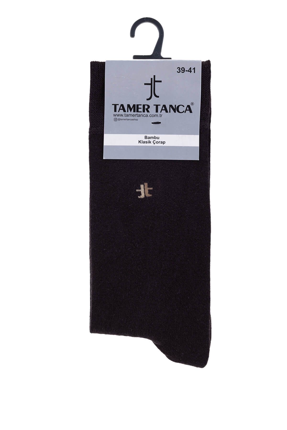 Tamer Tanca Erkek Bambu Kahverengi Klasik Çorap