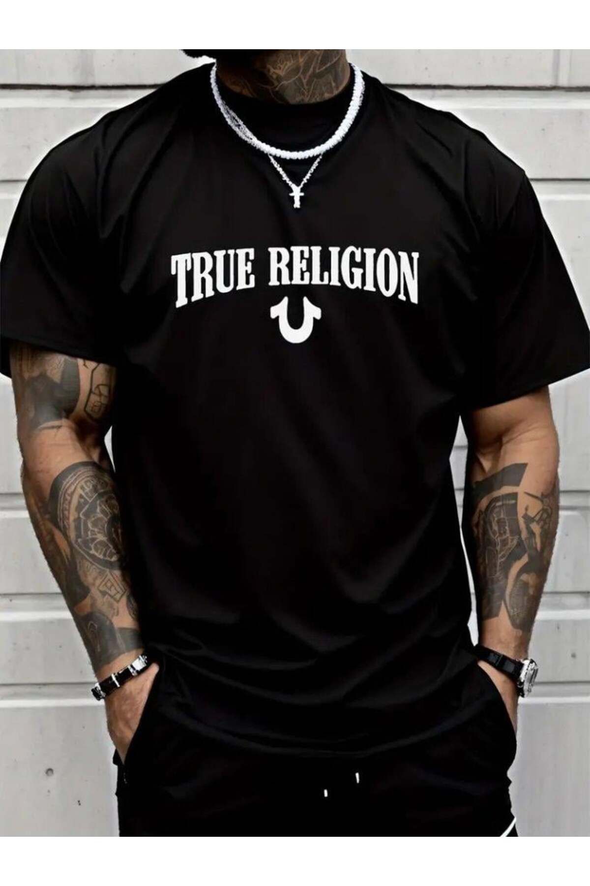 Aymood Erkek True Religion Baskılı Süprem T-shirt