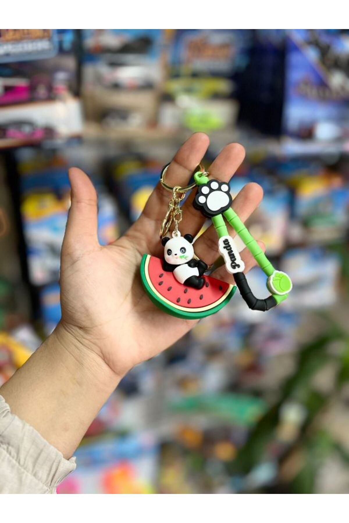 EyER Shoping Sevimli Panda Anahtarlık VİP Kalite Yeşil