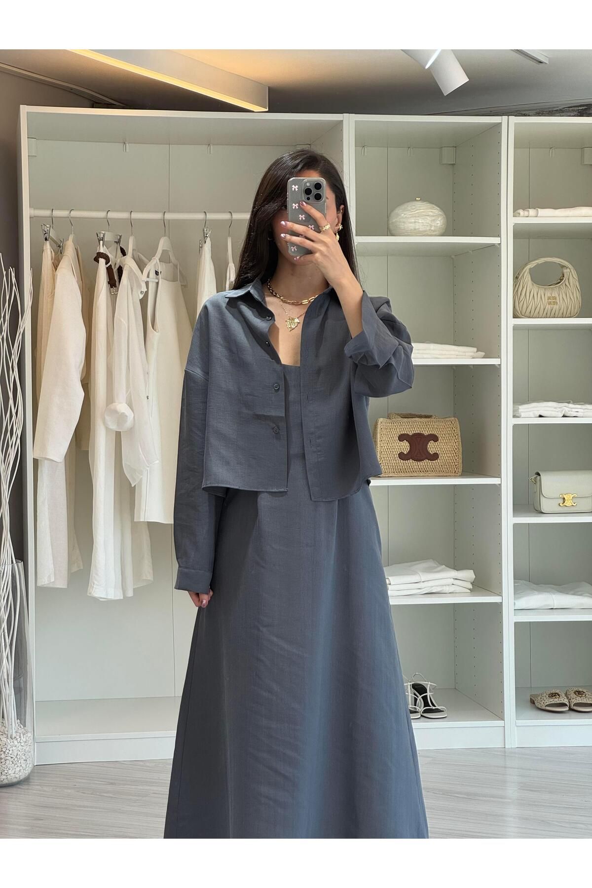LUUNA STORE GÖMLEK ELBİSE TAKIIM