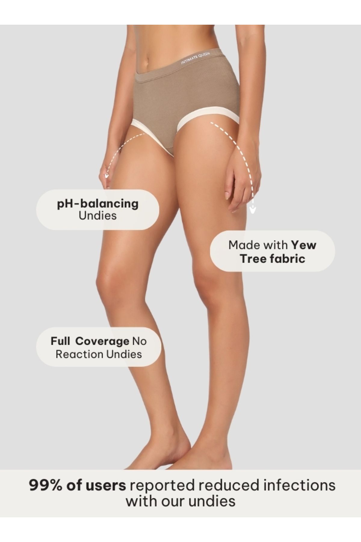 Intimate Queen-Yew Tree Bae Hipsters – Antibacterial Calm, Made with Yew Tree Fiber | Silk-Soft & pH Balancing 3