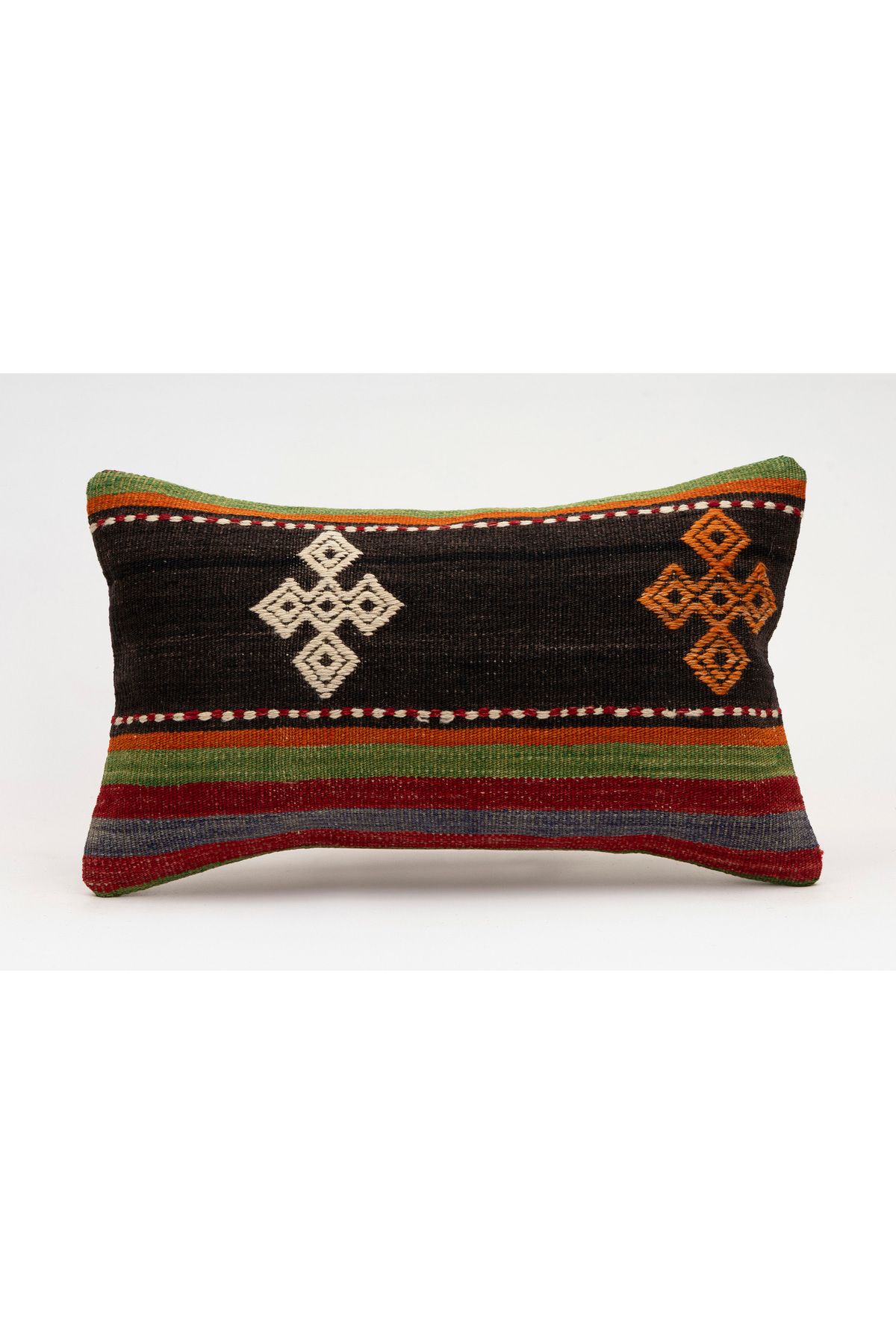 Kilim Whole Sale El Yapımı Kilim'den Yapılmış Vintage Kırlent Kılıfı, Yün, 30x50 Cm