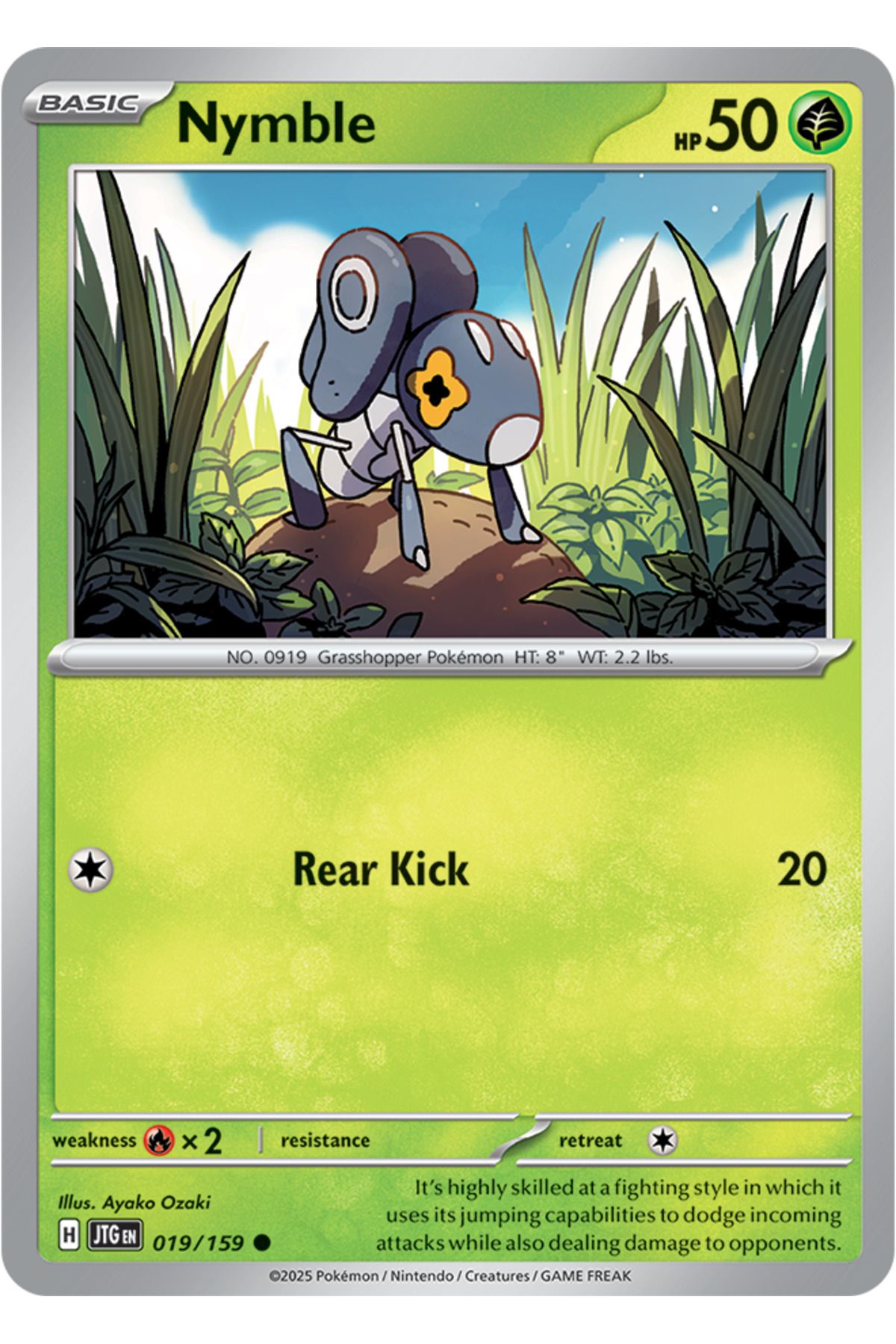Pokemon TCG Pokemon Journey Together Nymble Orijinal Pokemon Kartı