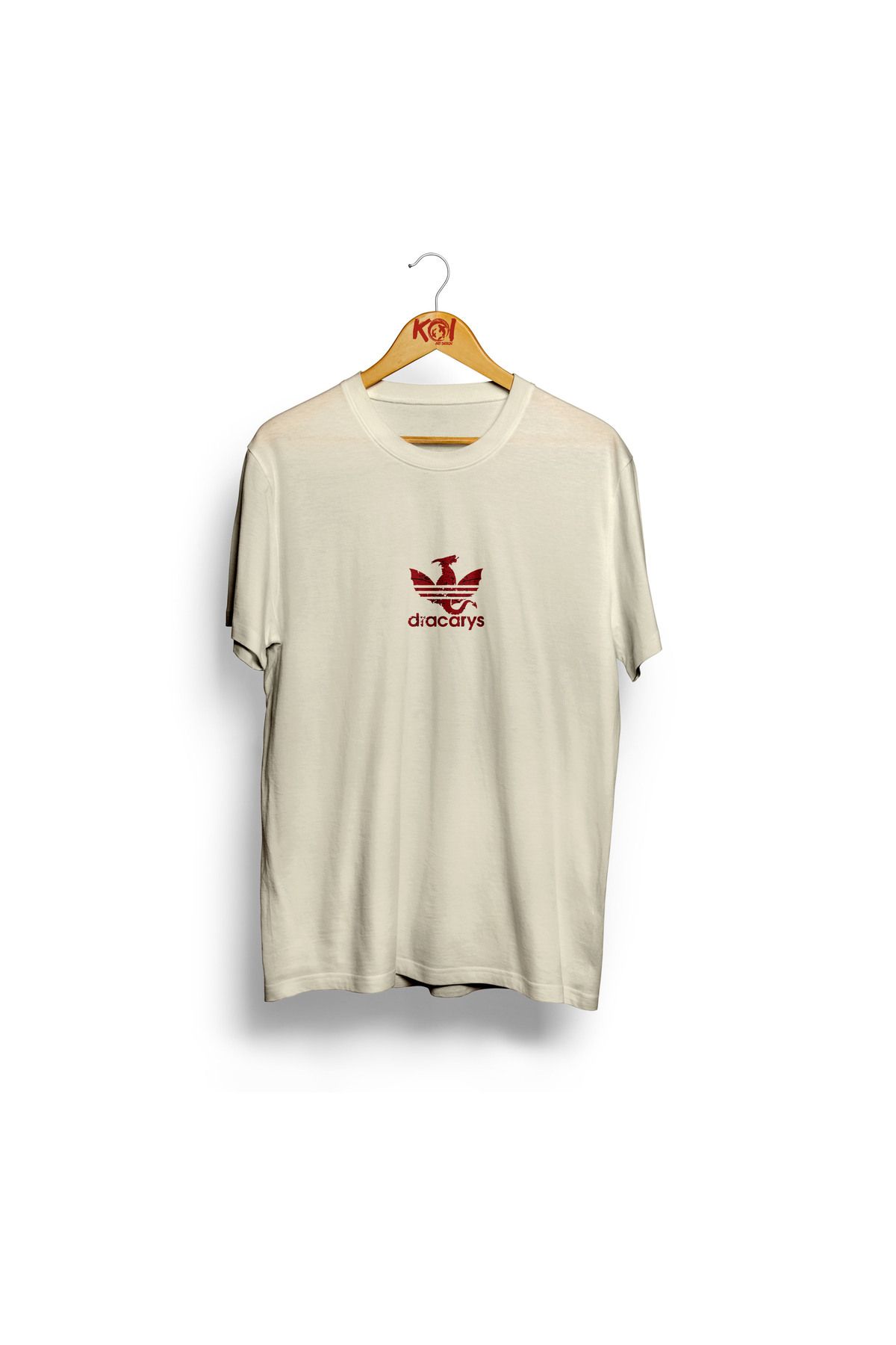 Butik Dracarys / Erkek ekru krem Renk T-Shirt / %100 Pamuk Premium Quality / Regular Fit