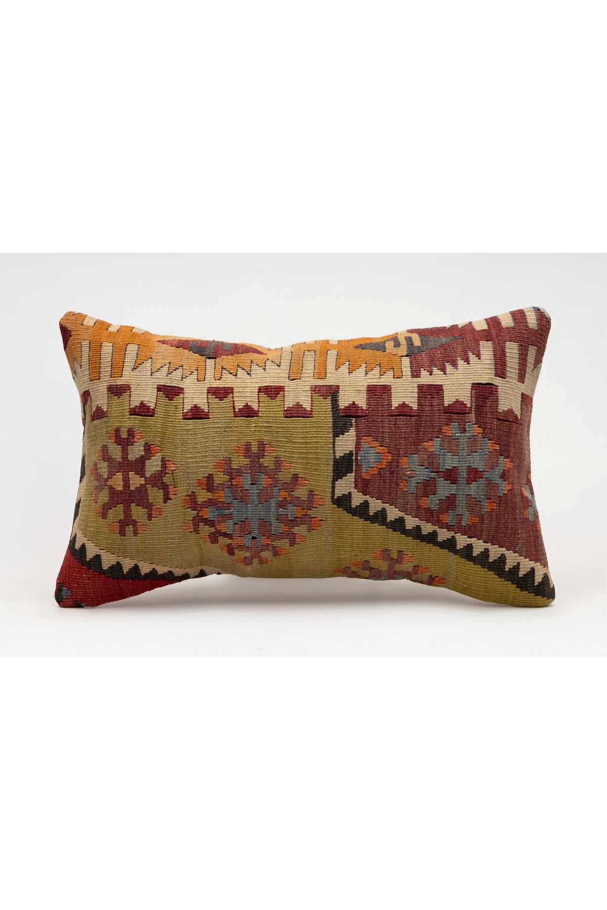 Kilim Whole Sale El Yapımı Kilim'den Yapılmış Vintage Kırlent Kılıfı, Yün, 30x50 Cm
