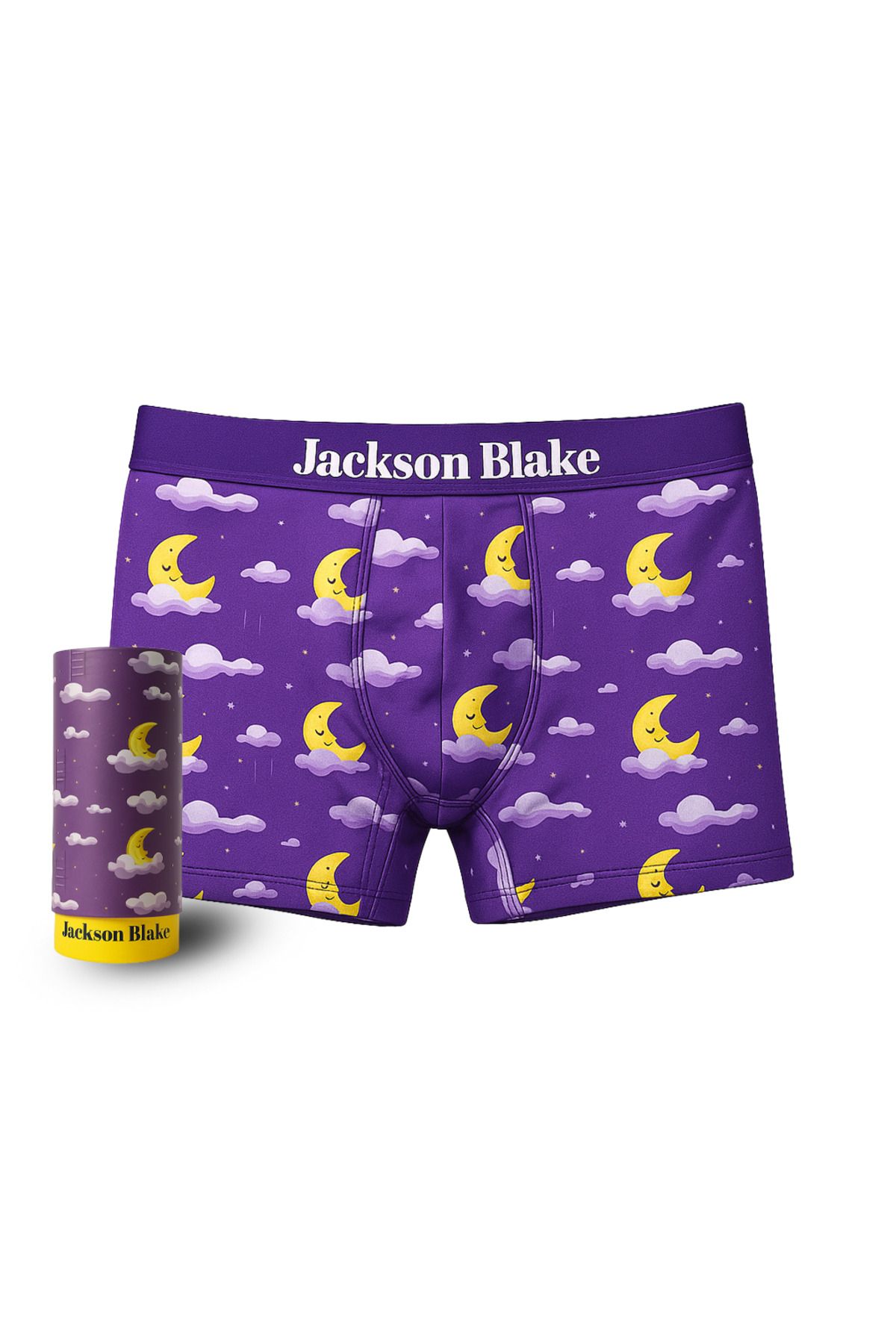 Jackson Blake Desenli Erkek Boxer - Ay Dede