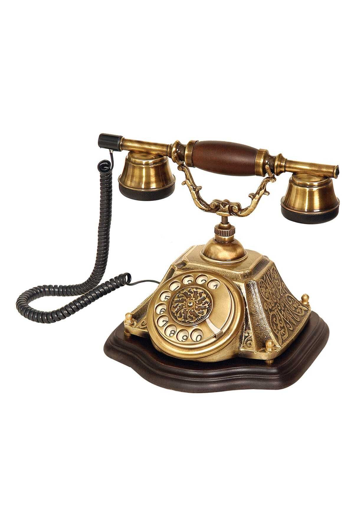 DEKORANLA Şık Eskitme Telefon Piramidi, Dekoratif ve Modern Tasarım