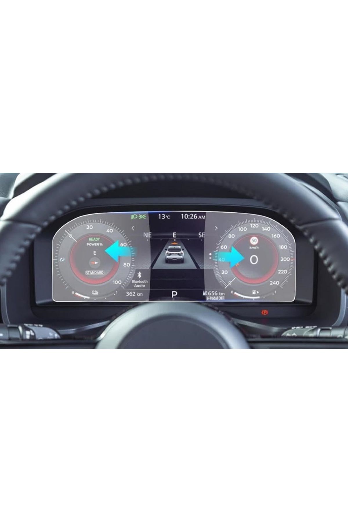 ZDN Case Nissan Juke 12.3 İnç Uyumlu Dijital Gösterge 9H Nano Ekran Koruyucu 2024-2025