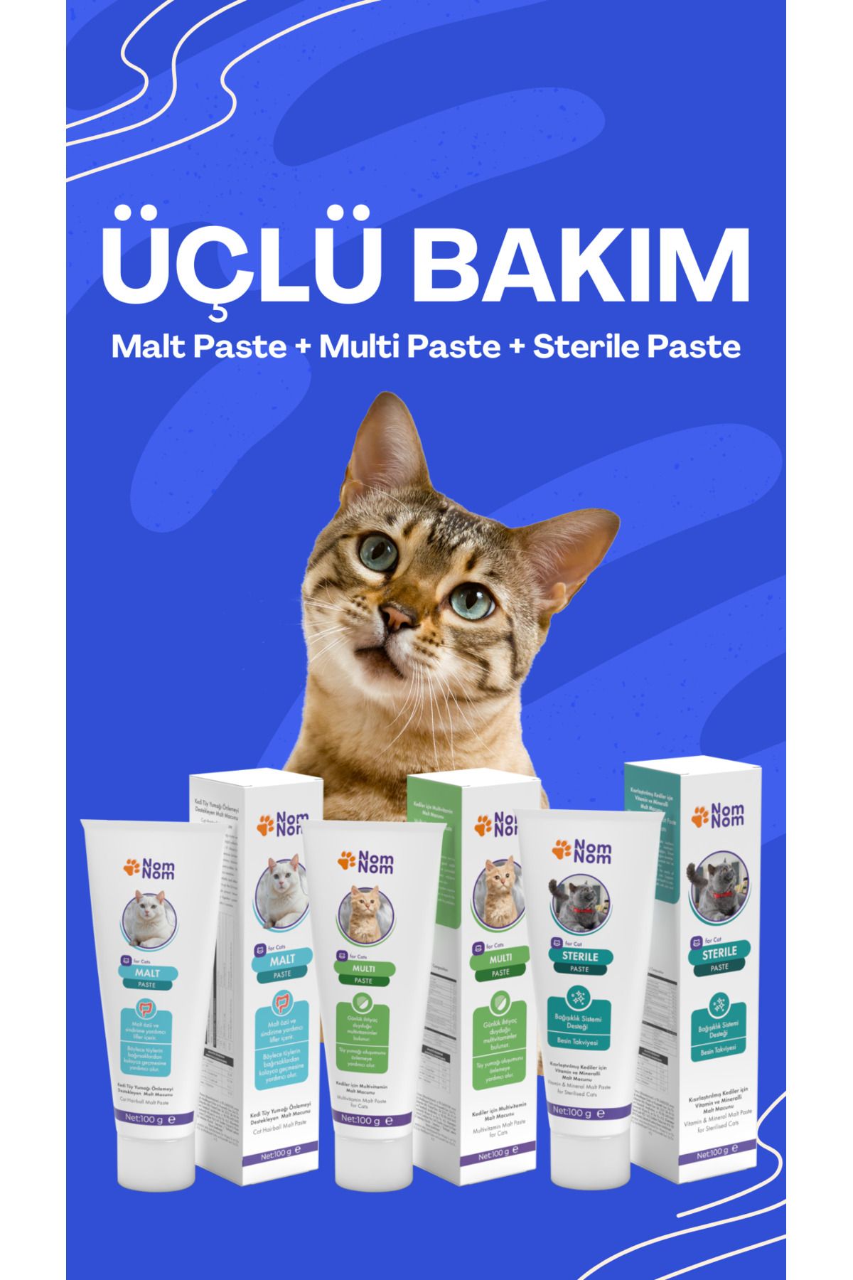 NomNom Üçlü Bakım Seti Malt Paste + Multi Paste + Sterile Paste