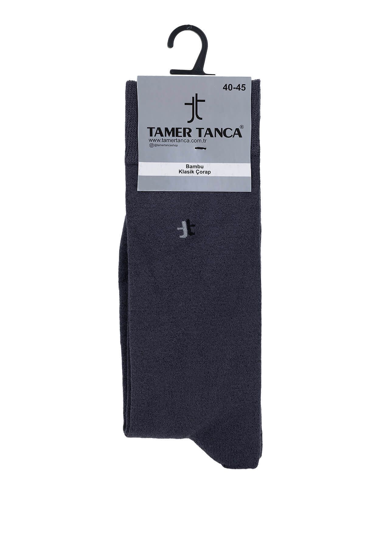 Tamer Tanca Erkek Bambu Antrasit Klasik Çorap