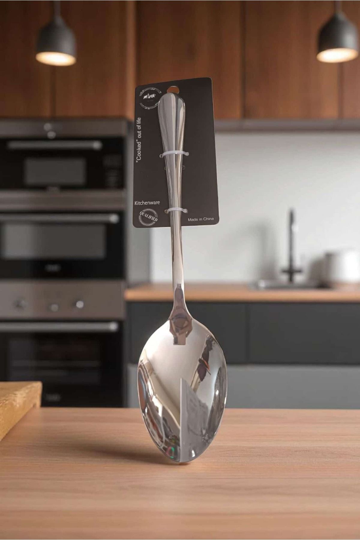 ÇEÇEN HOME 1 Adet 26 Cm Çelik Servis Kaşığı