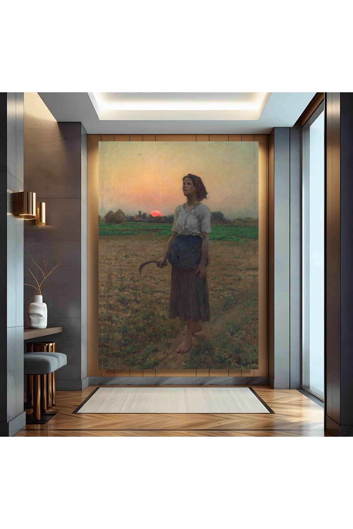 EMYA HOME The Song of the Lark by Jules Breton Kanvas Tablo