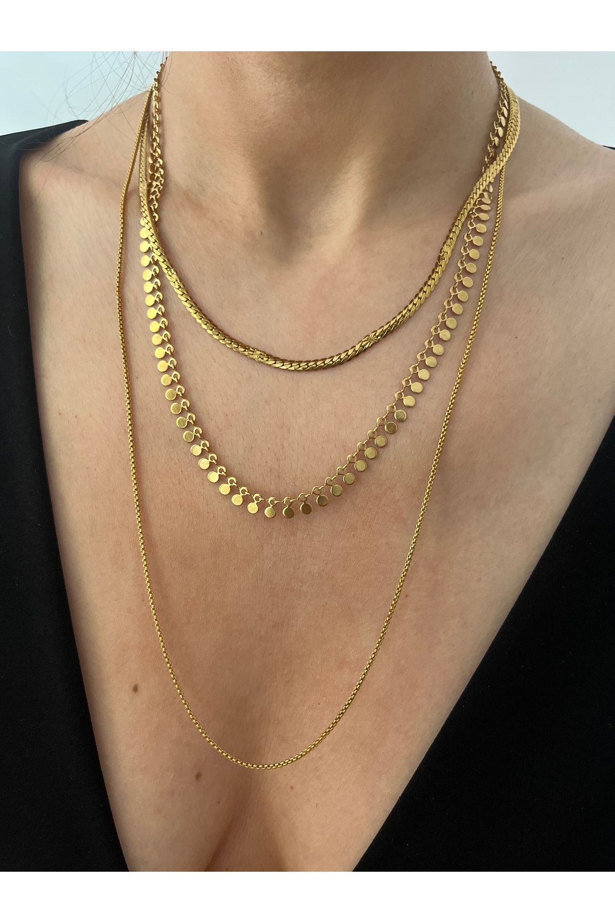 Hoop jewelery ÇELİK UZUN ZİNCİR KOLYE