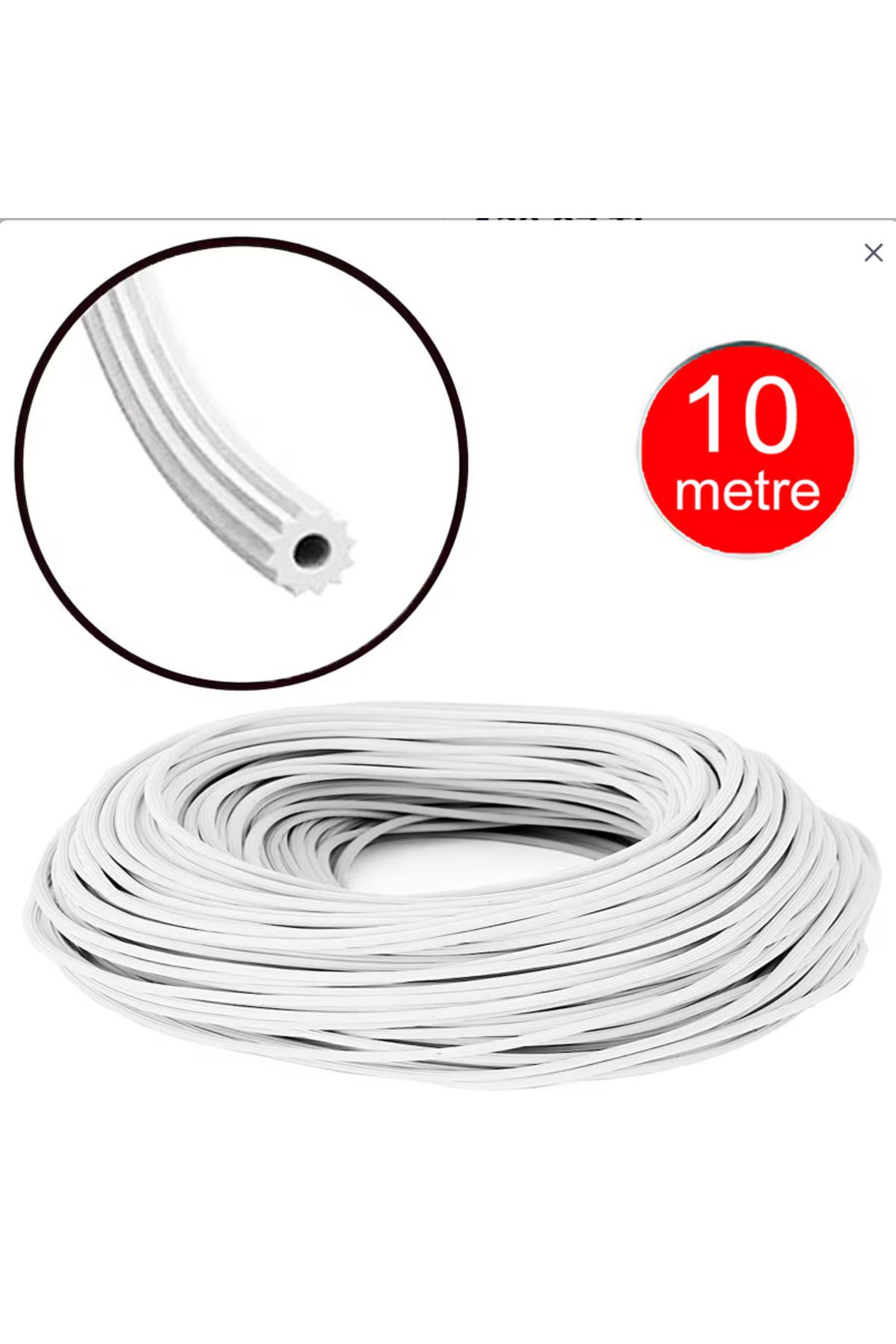 Urfakent Beyaz Sineklik Teli Contası Fitili 10 Metre