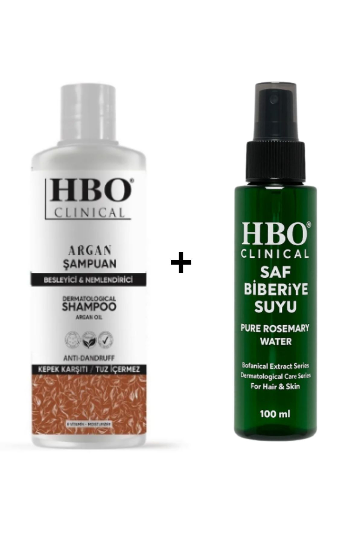hbo Clınıcal Argan Şampuan Clınıcal Saf Biberiye Suyu Saç Bakım Seti