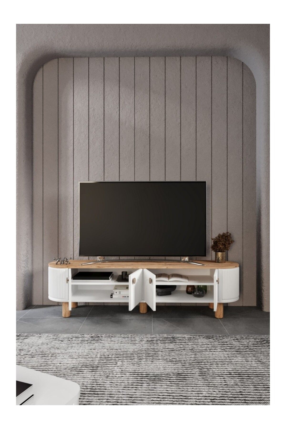 Mavikoltukdöşeme MS - MM 1613 / Bohem Oval Tv Sehpası