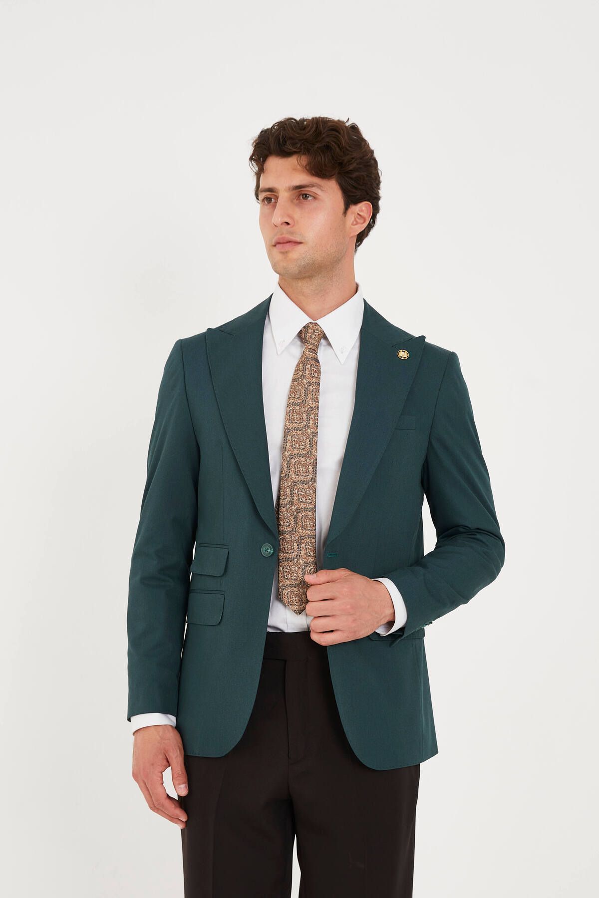 The Tailor Classics Bilet Cepli Çift Yırtmaçlı Blazer Ceket