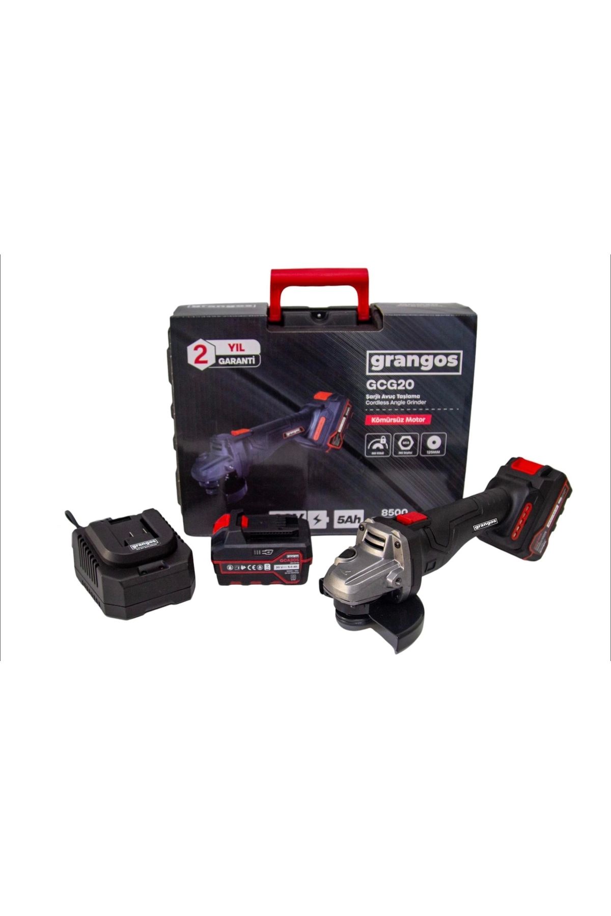 Generic Grangos GCG20-F2 20V 5 Ah Çift Akülü Avuç Taşlama