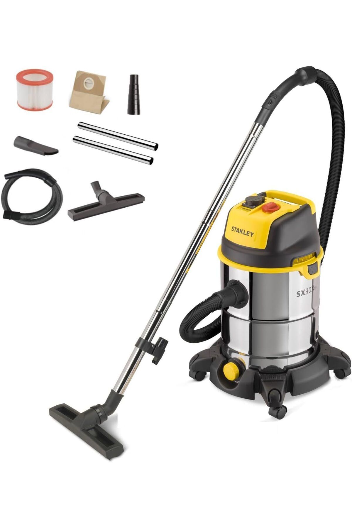 Stanley SXVC30XTDE 1600 W 30 LT Islak/Kuru Elektrikli Süpürge